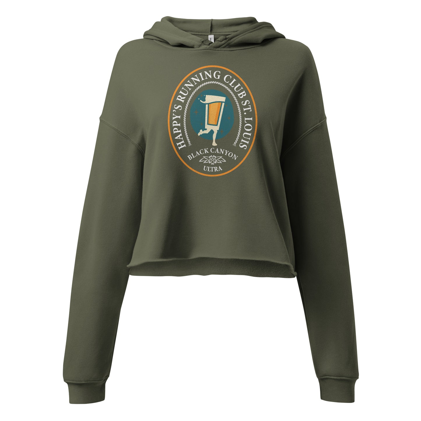 Happy's Running Club Does Black Canyon Crop Hoodie